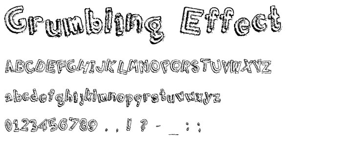 Grumbling Effect font